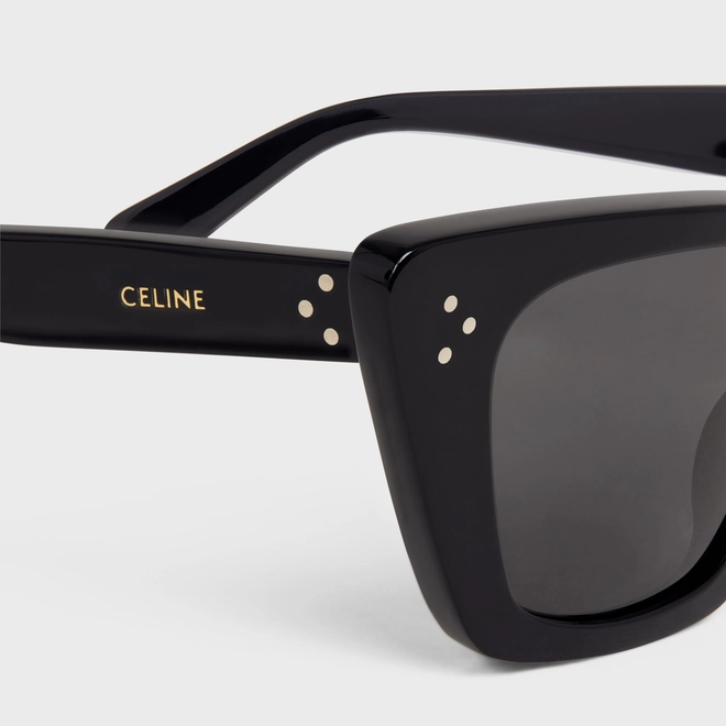 CAT EYE S187 SUNGLASSES IN ACETATE BLACK