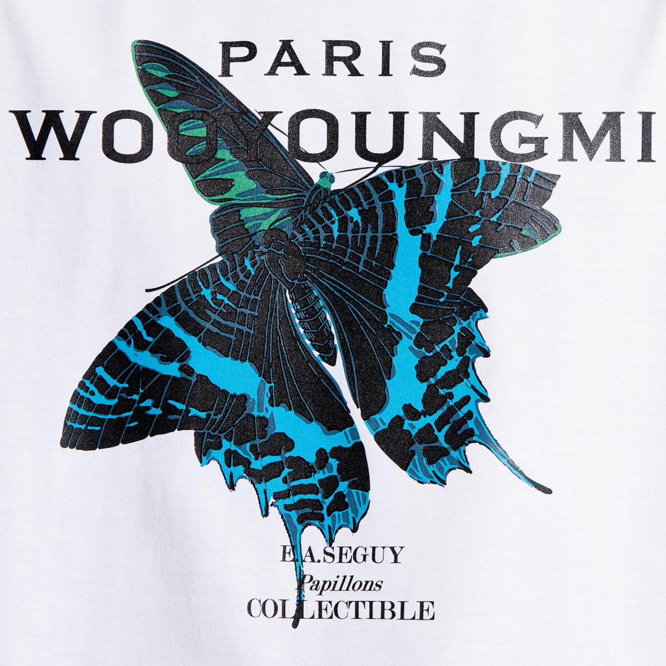 White butterfly logo T-shirt
