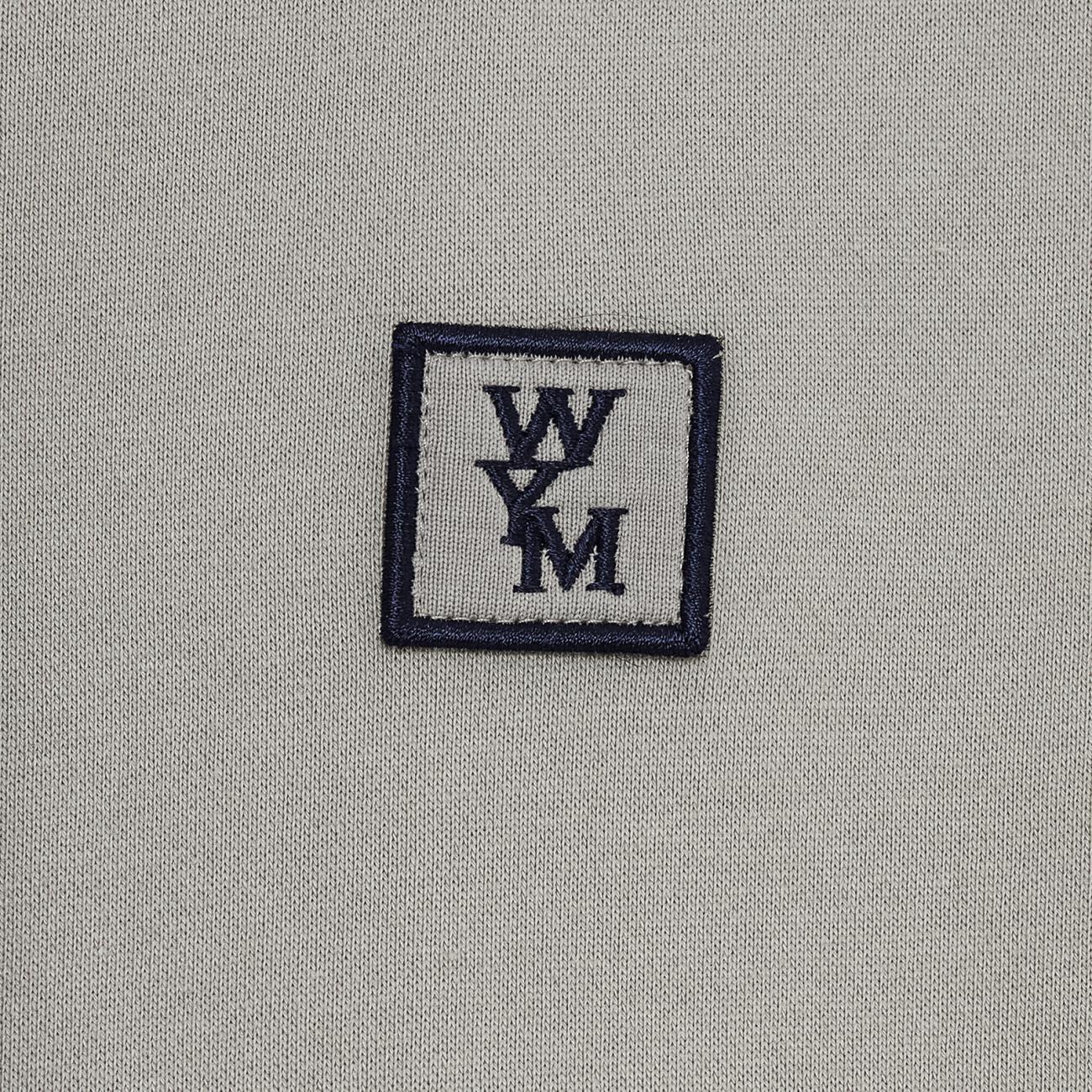 Gray back logo hooded zip-up