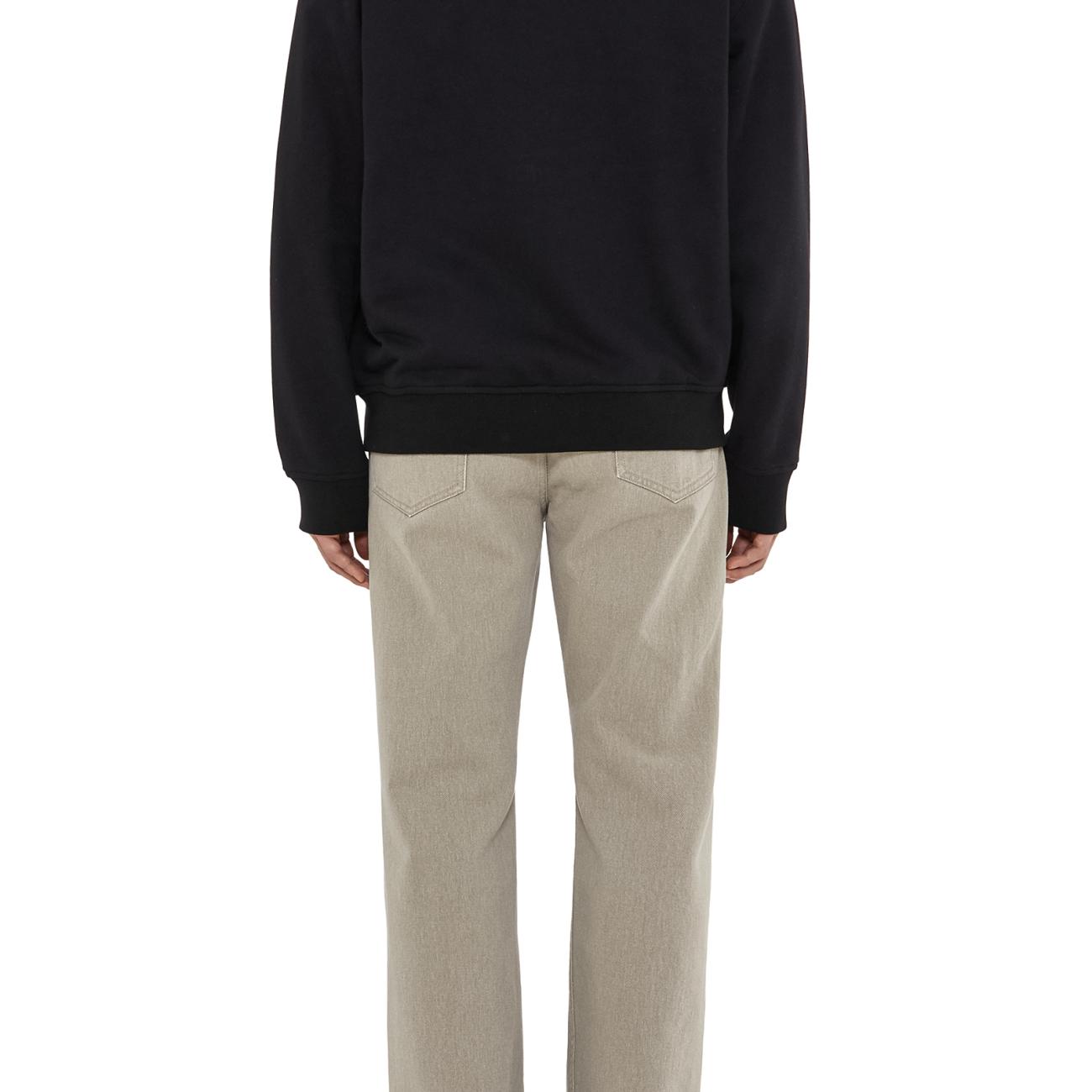 Black back logo hooded zip-up