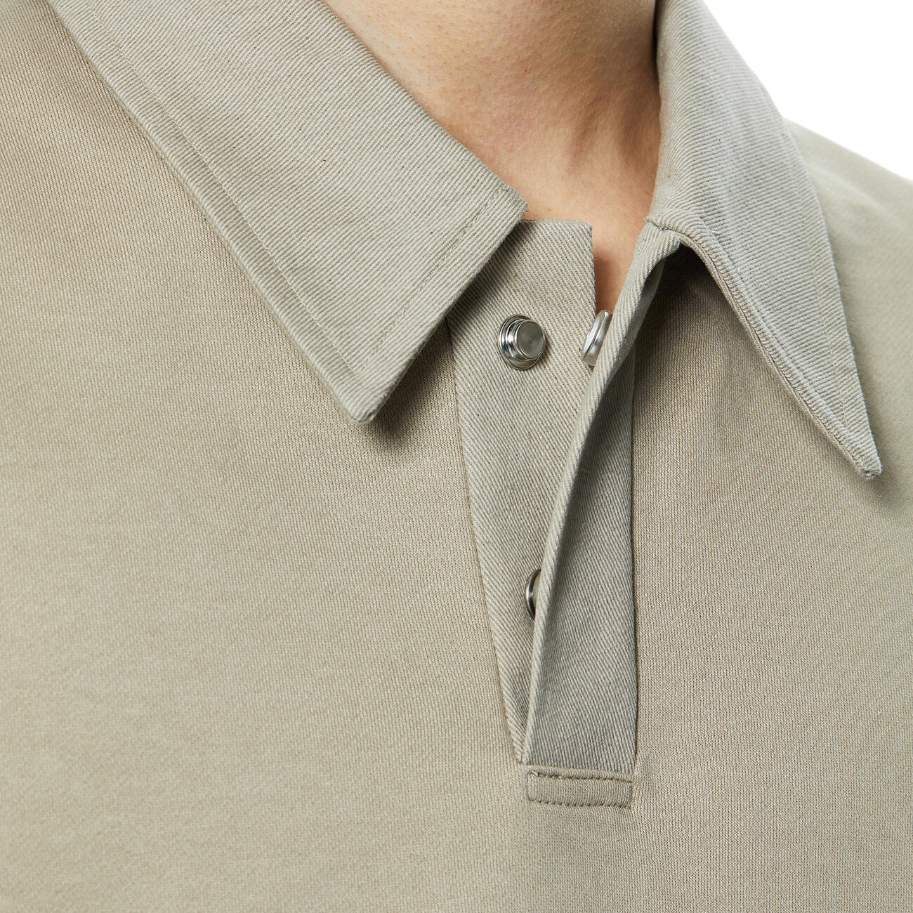 Beige W embroidered polo shirt