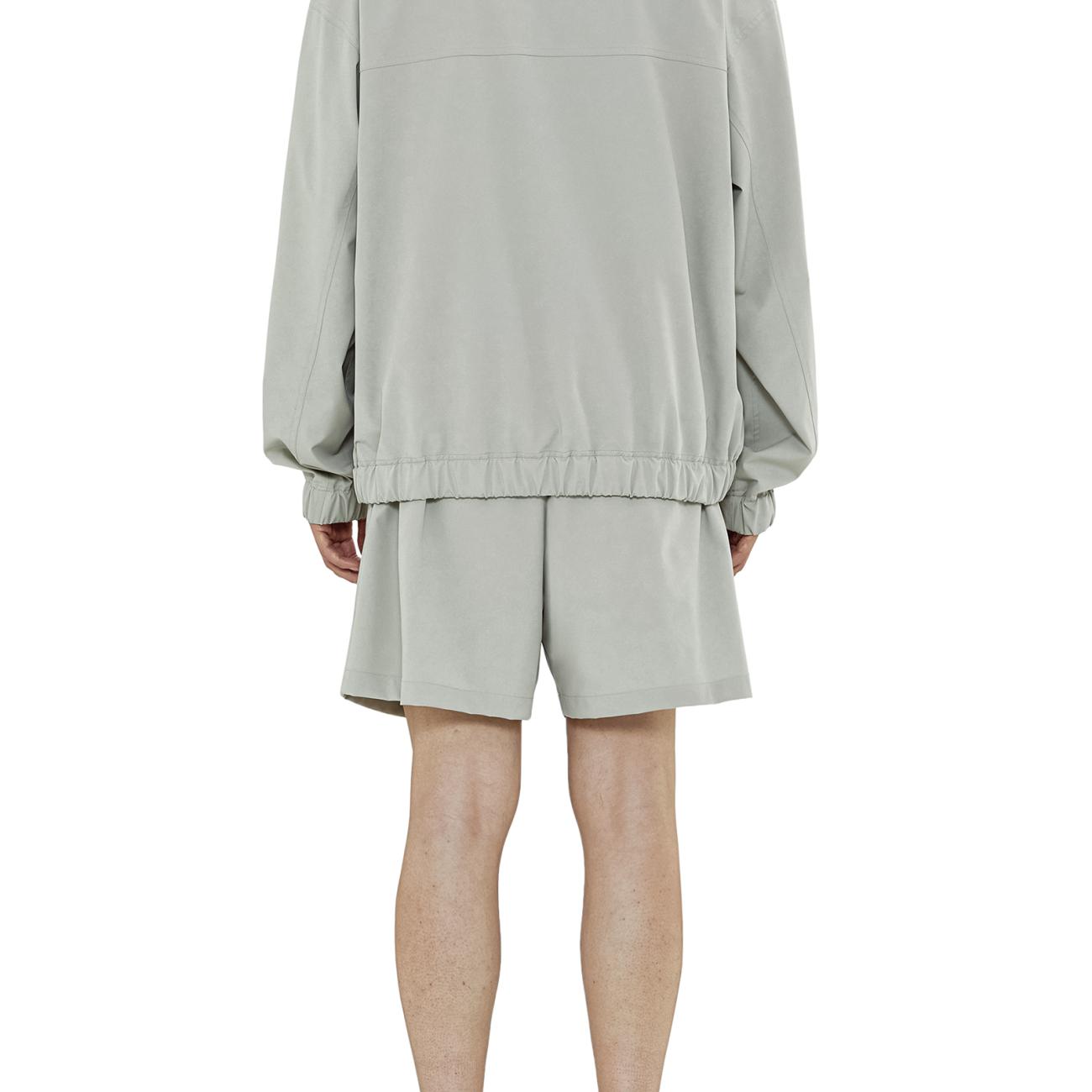 Gray Nylon String Long Sleeve Backlogo T-shirt