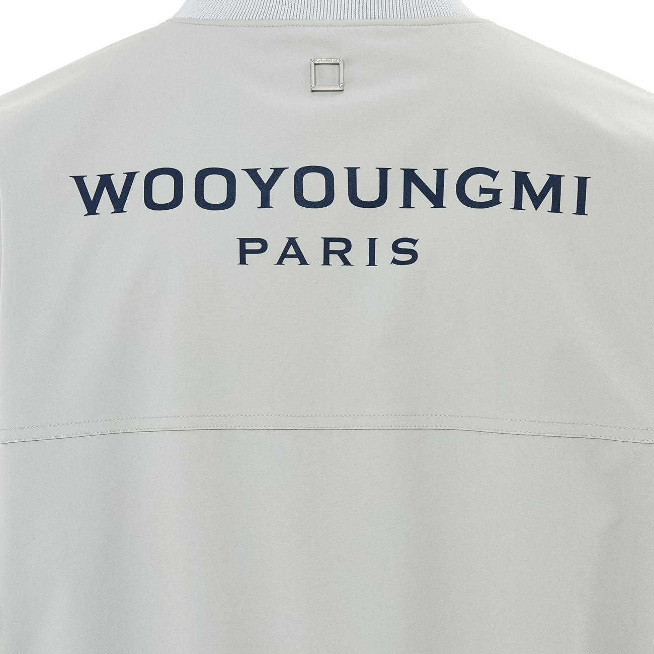 Gray Nylon String Long Sleeve Backlogo T-shirt