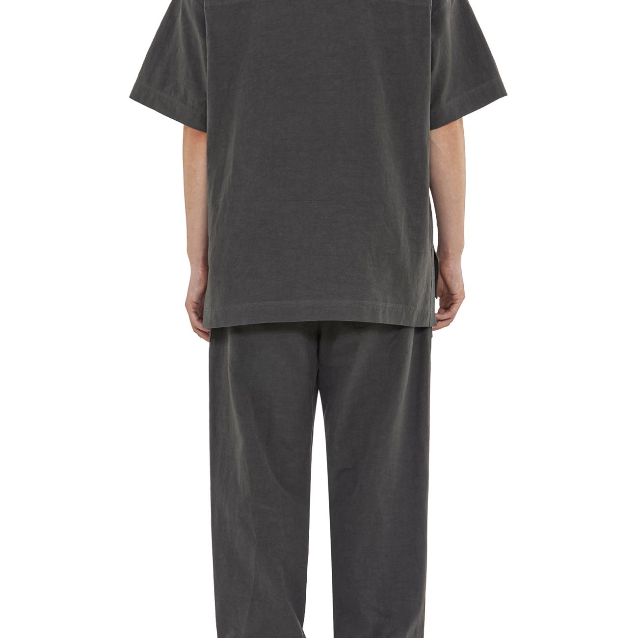 Gray hemp polo shirt