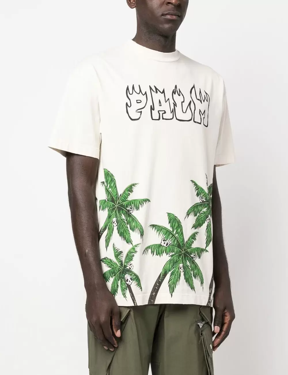 Palm Angels Palm-print Cotton T-shirt