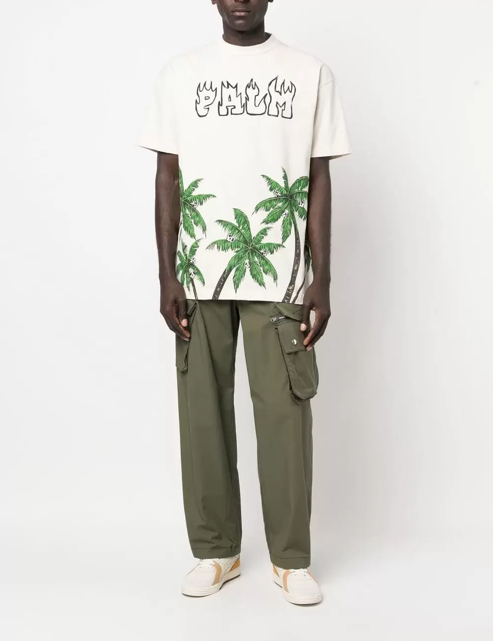 Palm Angels Palm-print Cotton T-shirt