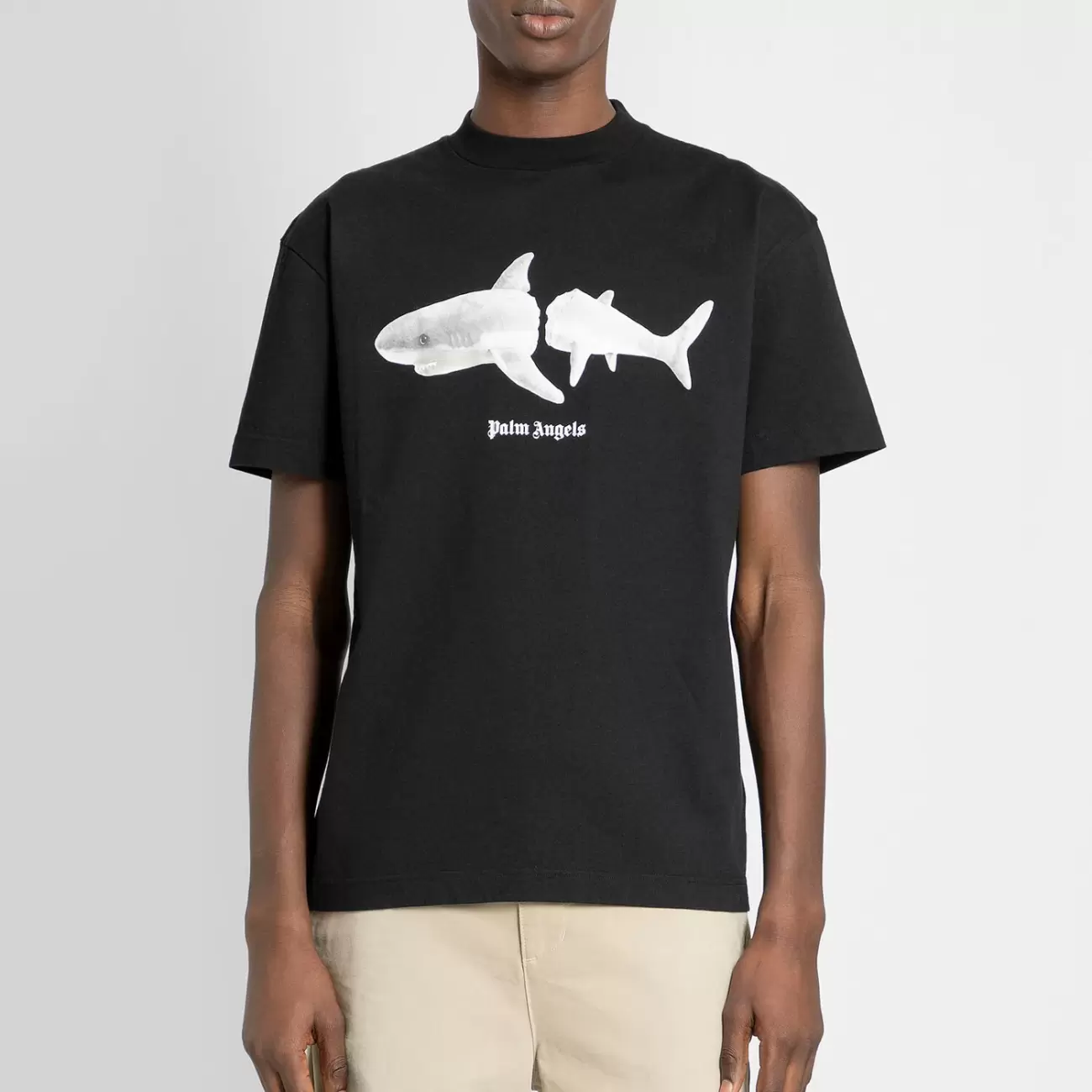 Palm Angels Men's Black Classic Shark Tee