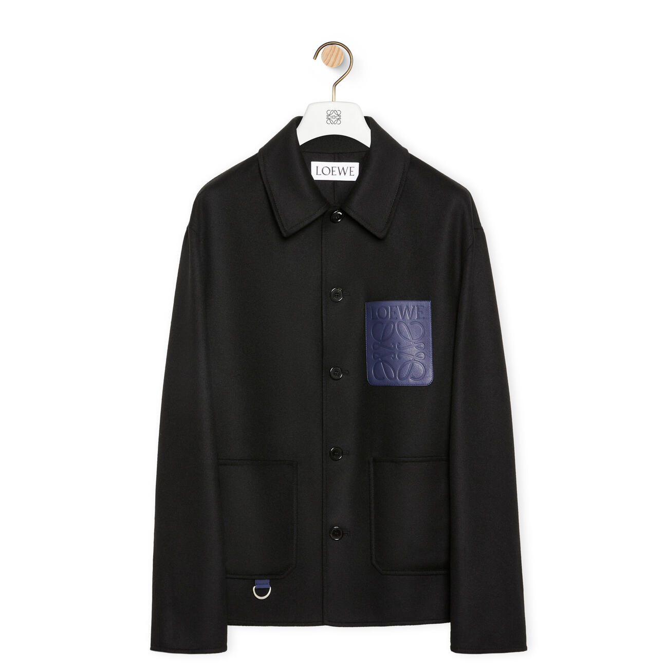 Workwear jacket in wool and cashmere