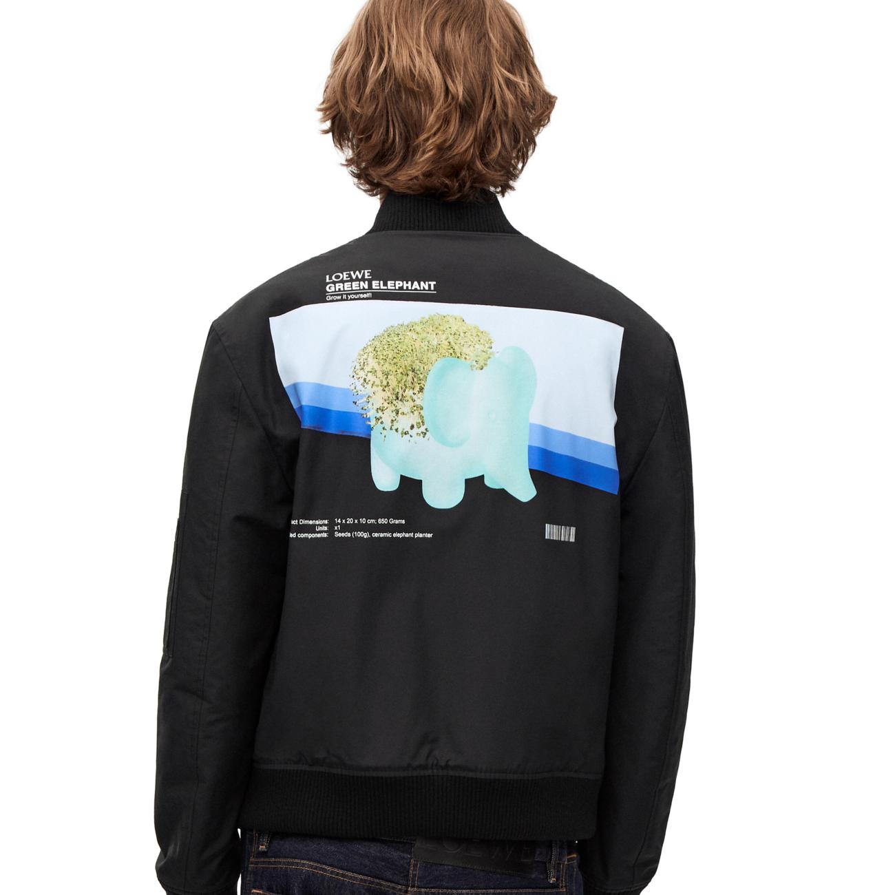 Chia elephant bomber jacket in cotton and polyamide