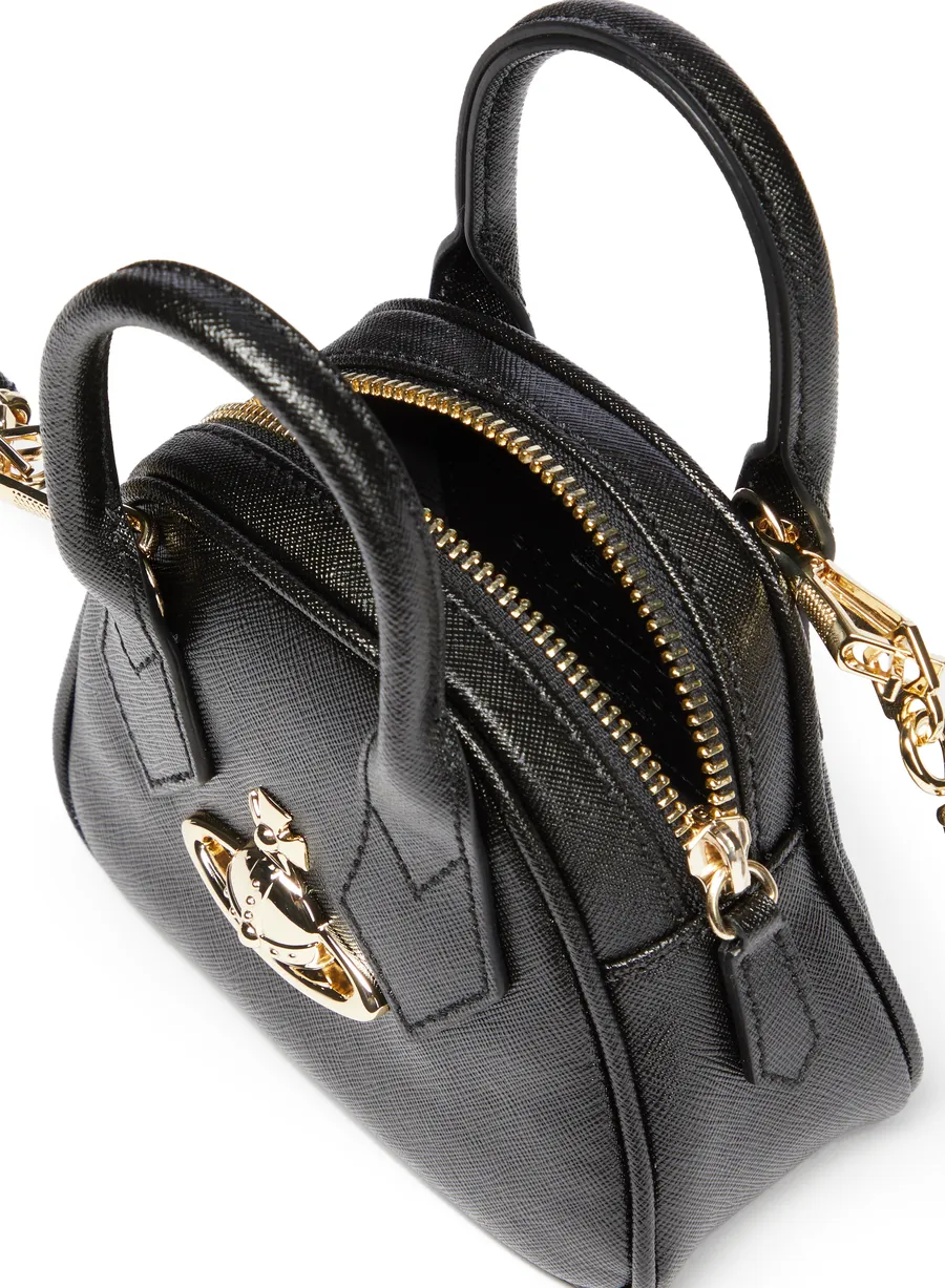 VIVIENNE WESTWOOD HANDBAG SAFFIANO MINI YASMINE BLACK