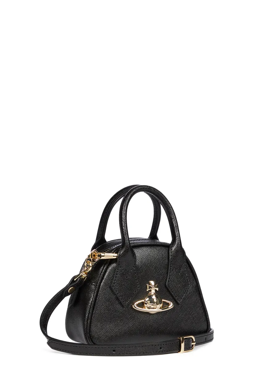 VIVIENNE WESTWOOD HANDBAG SAFFIANO MINI YASMINE BLACK