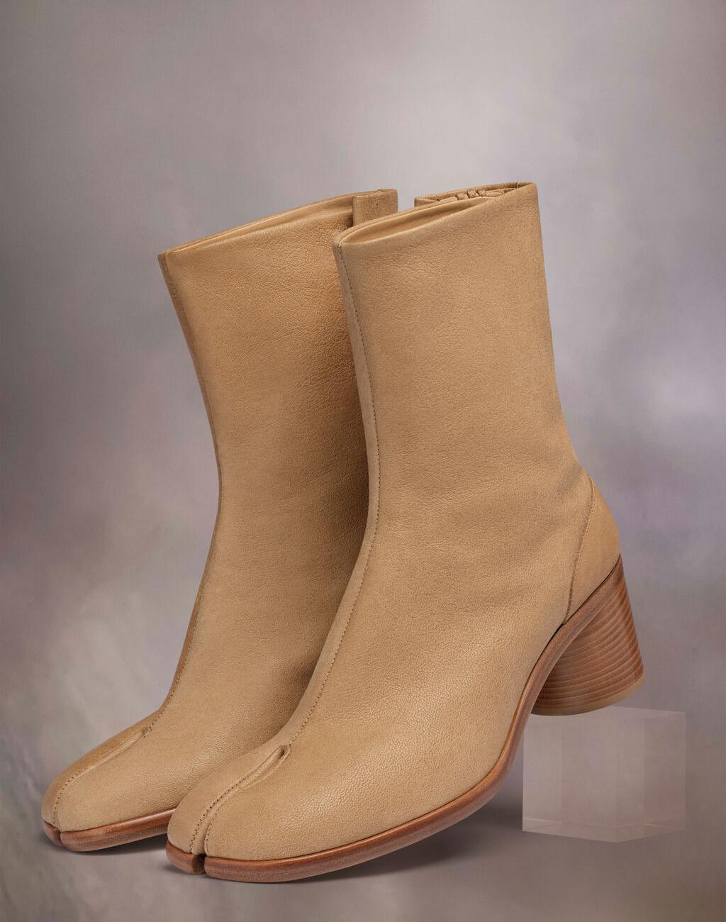 Chamois Tabi ankle boots