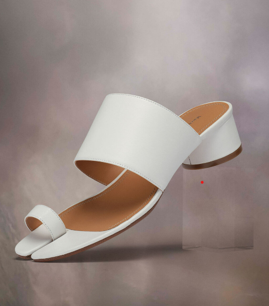 White Tabi low mules