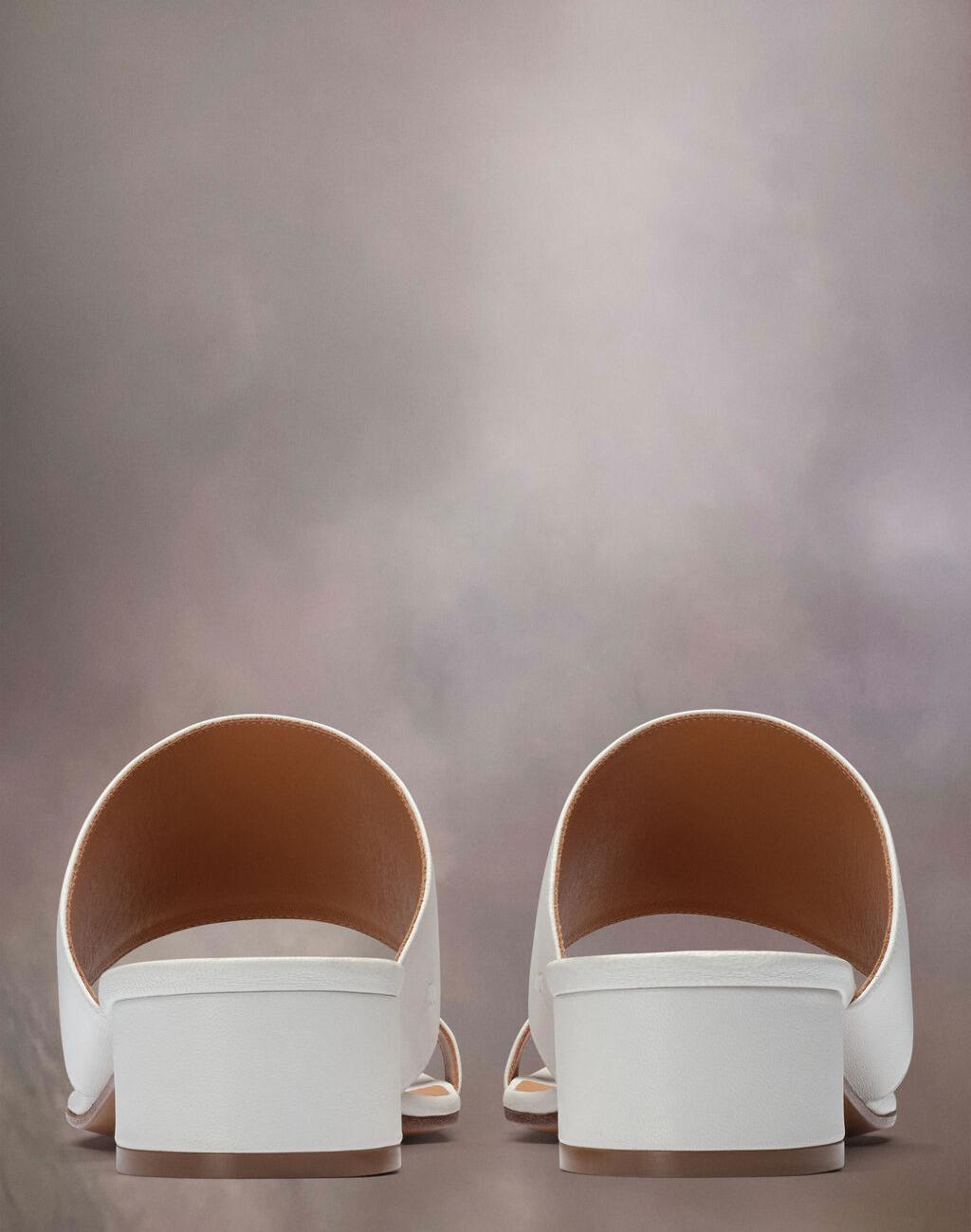 White Tabi low mules
