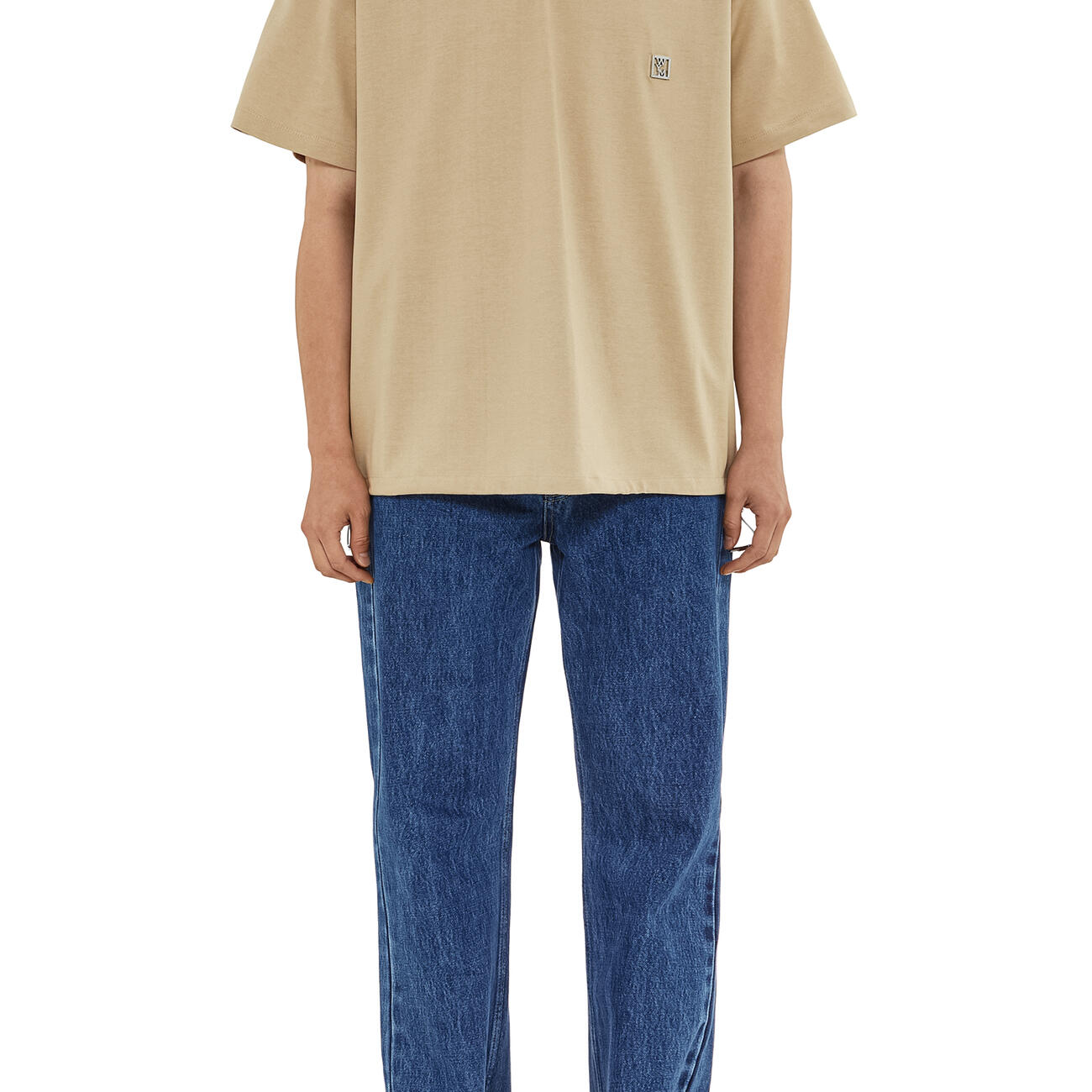 Beige cotton string T-shirt