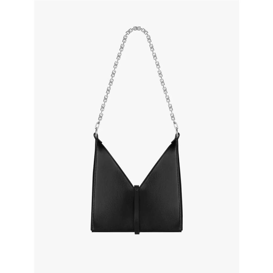 Mini Cut Out bag in box leather with chain