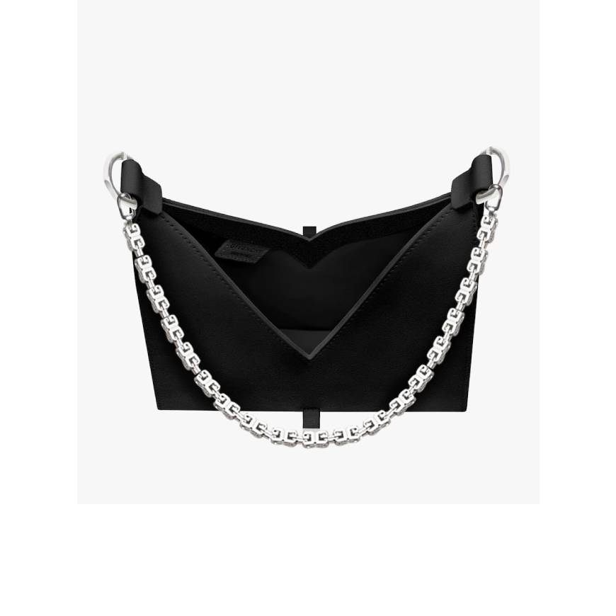 Mini Cut Out bag in box leather with chain