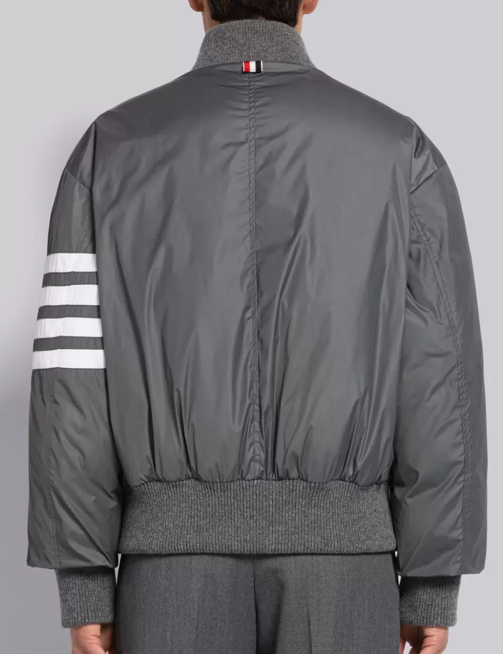 POLY TWILL 4-BAR OVERSIZED BLOUSON JACKET