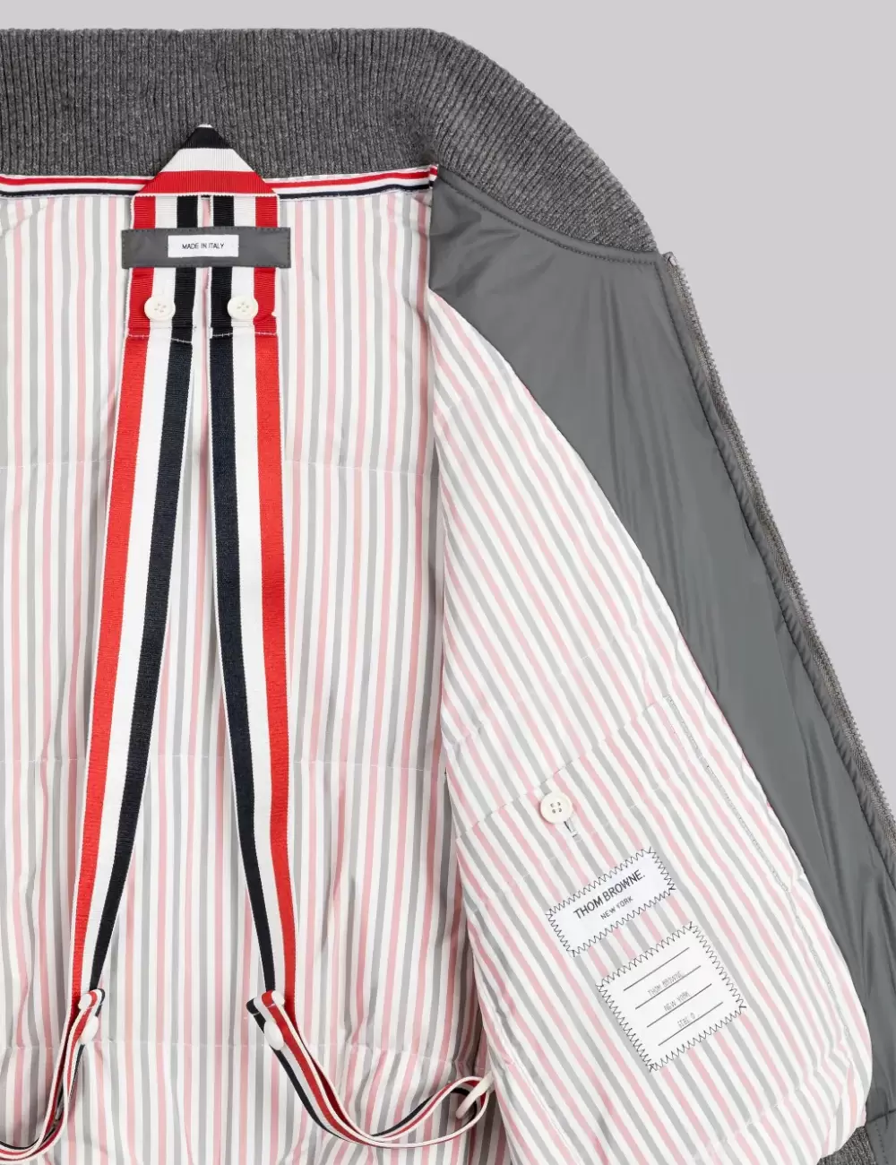 POLY TWILL 4-BAR OVERSIZED BLOUSON JACKET