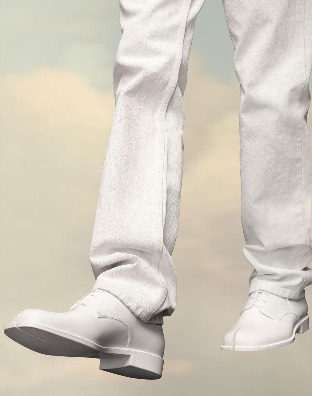 Tabi rubber brogues White