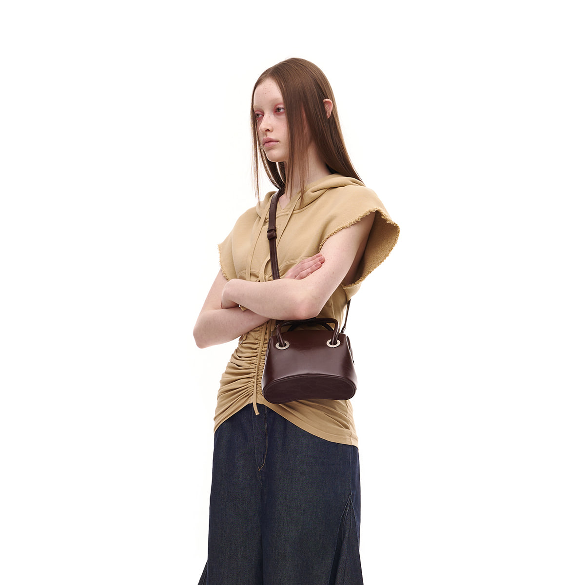      CIRCLE MINI [WASHED BROWN]