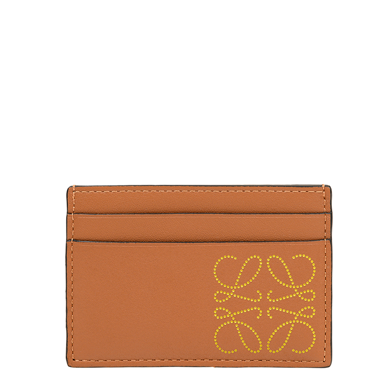 Women's Brand Plain Card Holder - Tan Oke