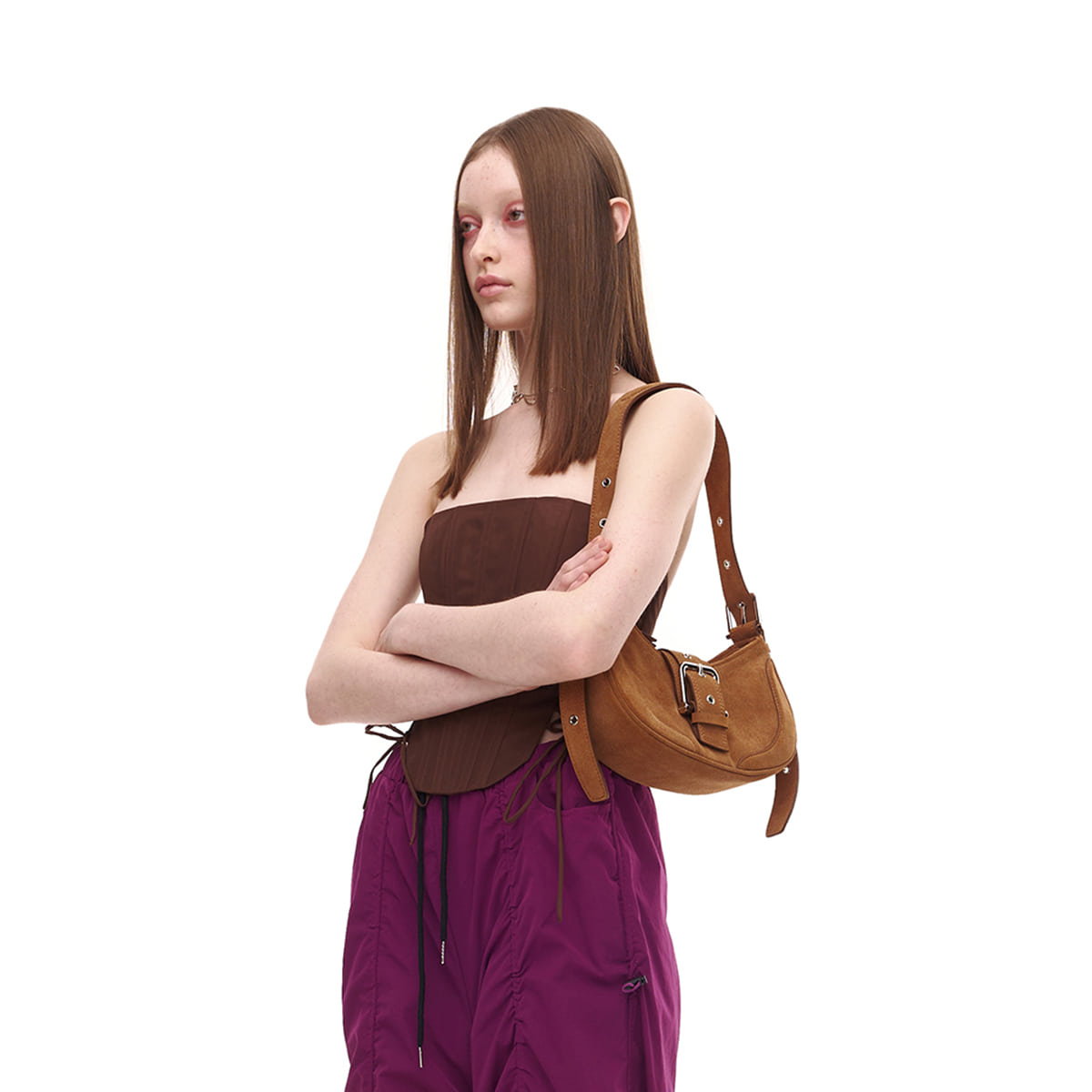        HOBO BROCLE [DENIM CAMEL BROWN]