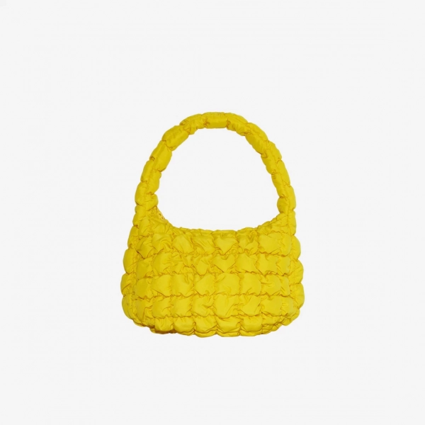 COS Diamond-quilted Shoulder Bag in Yellow