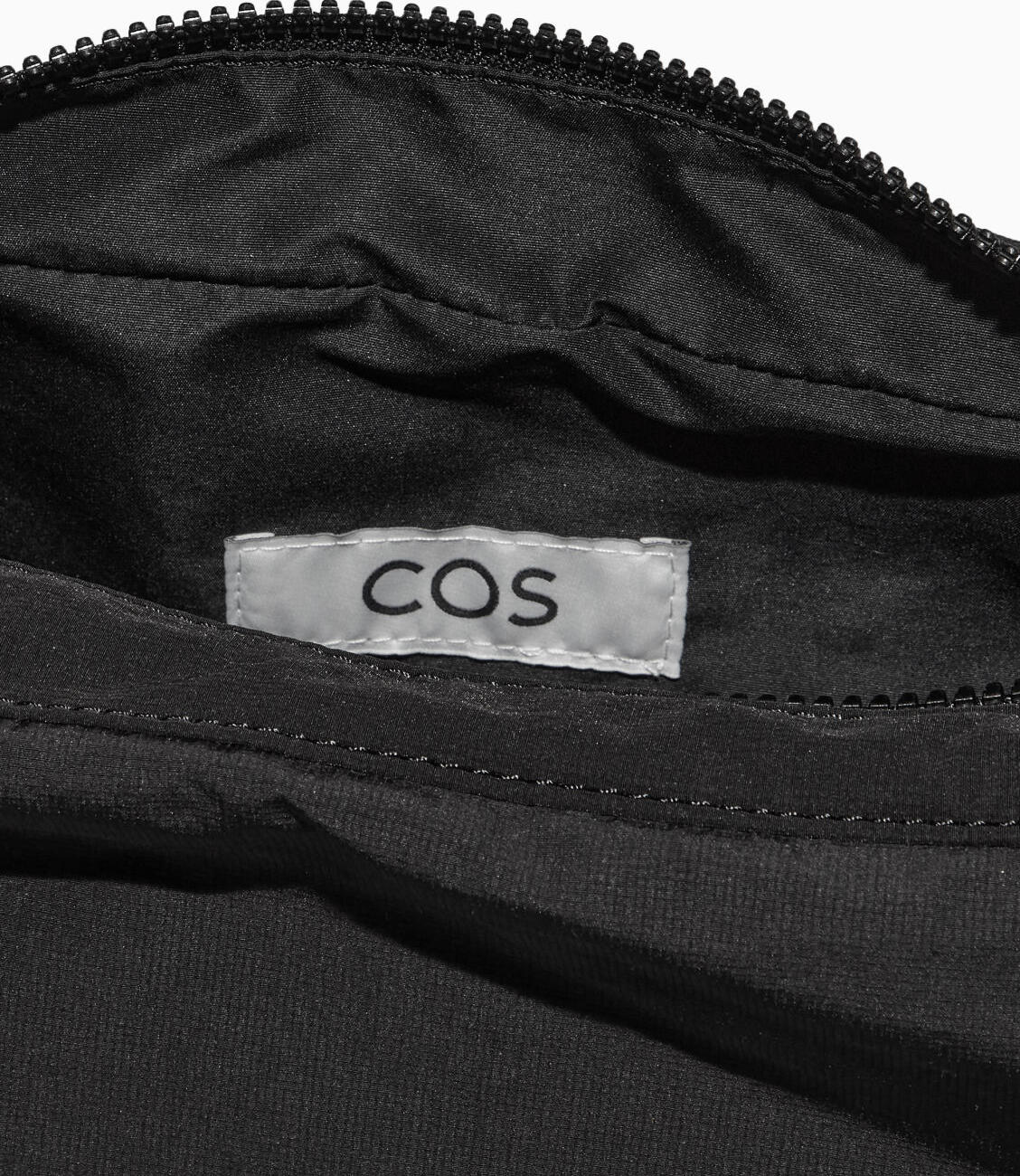 COS Nylon Crossbody Saddle Bag Black