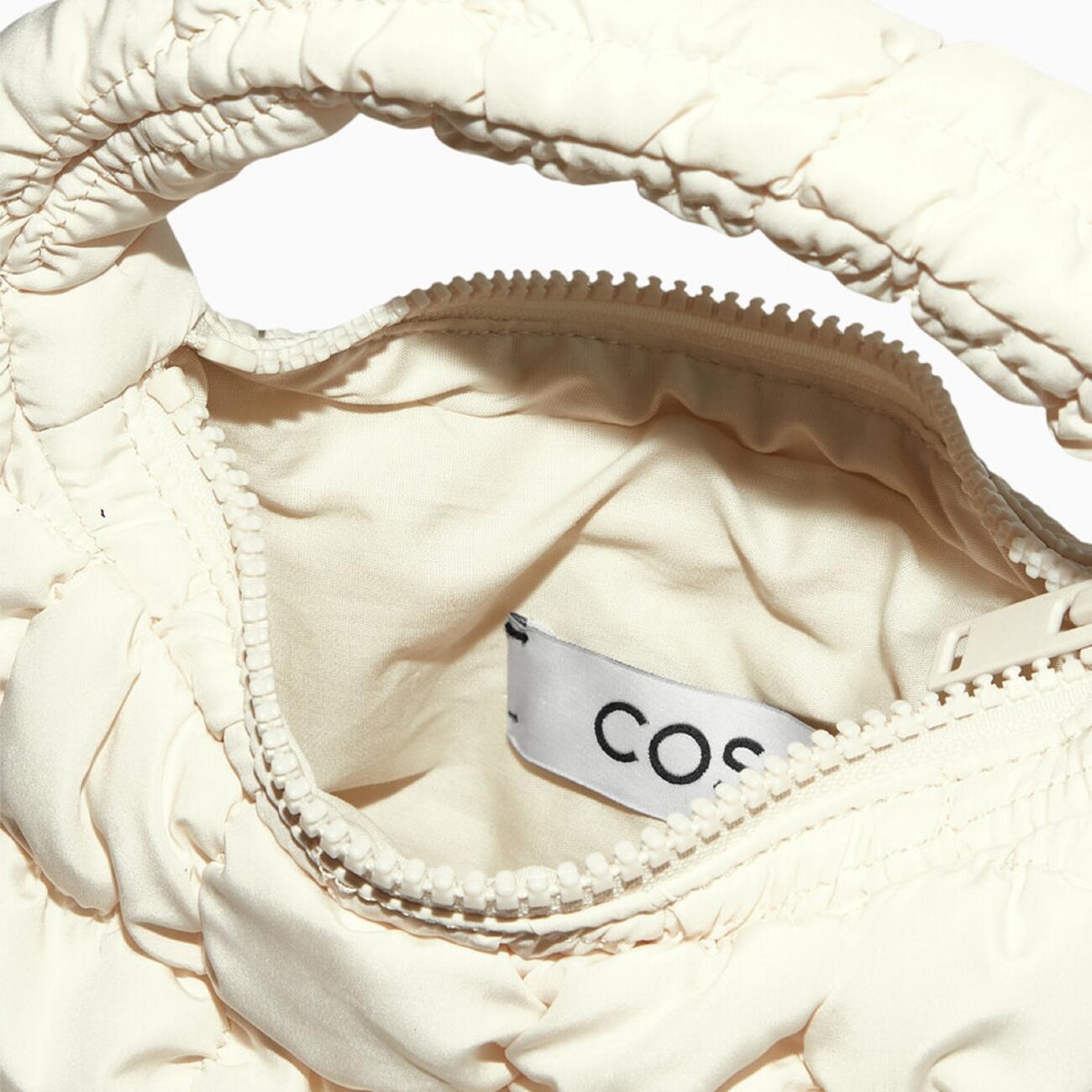 COS Quilted Micro Bag Off White