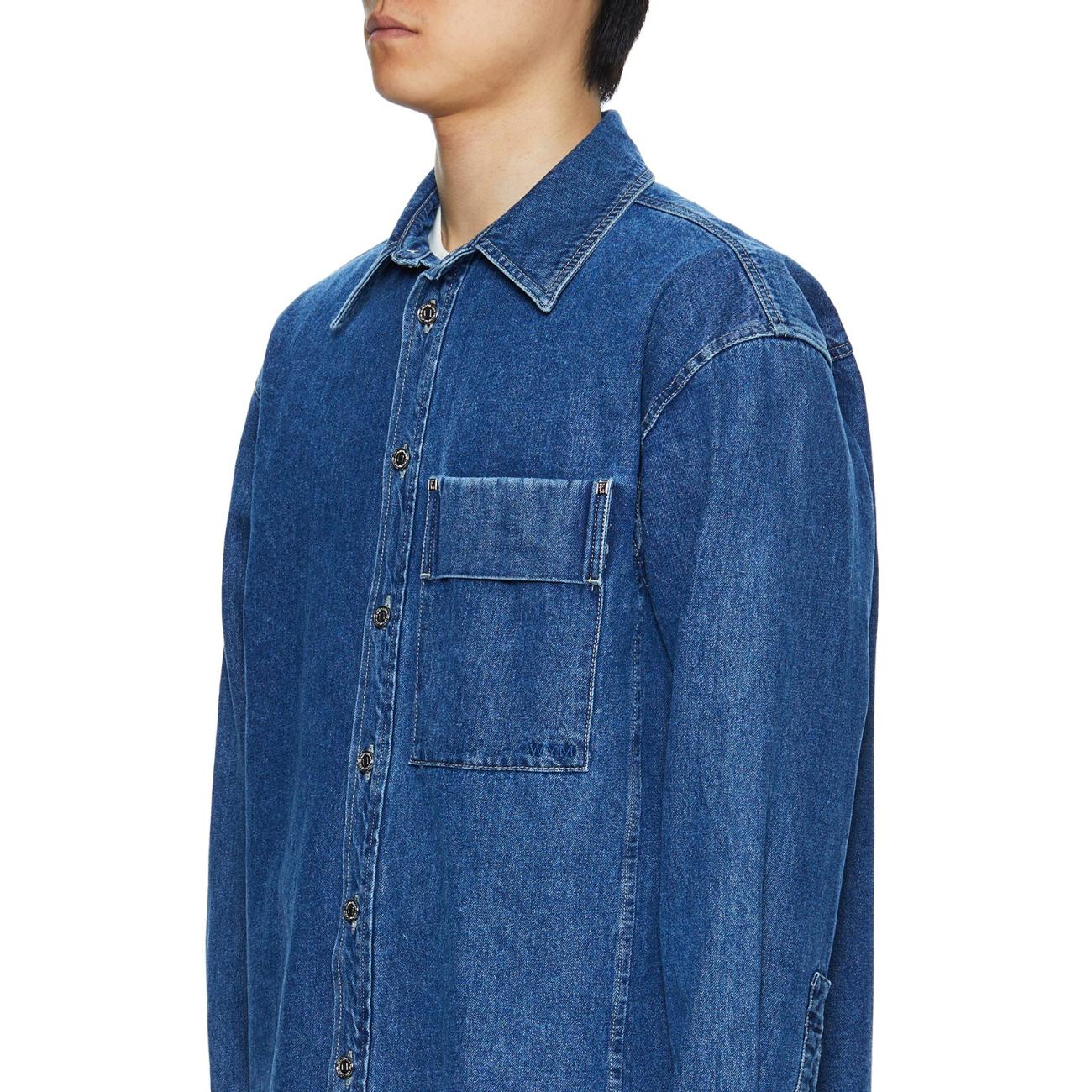 Blue Denim Feather Backlogo Shirt