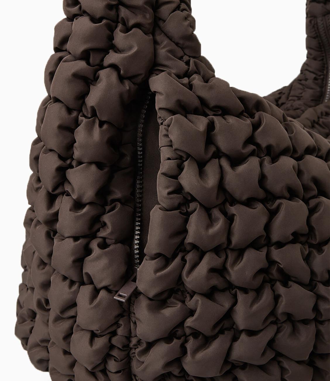 COS Quilted Oversized Shoulder Bag Brown