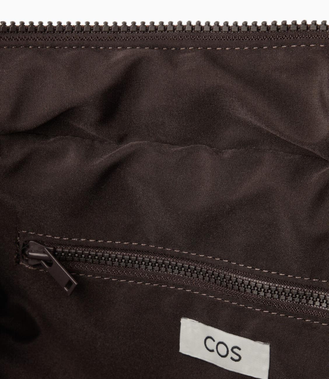 COS Quilted Oversized Shoulder Bag Brown