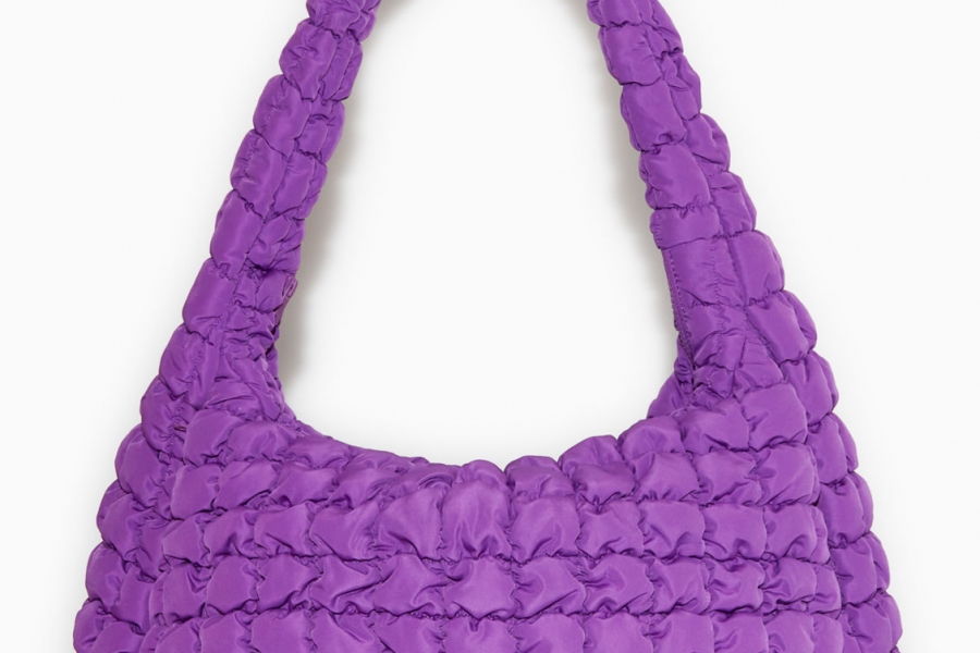 COS Quilted Oversized Shoulder Bag Purple