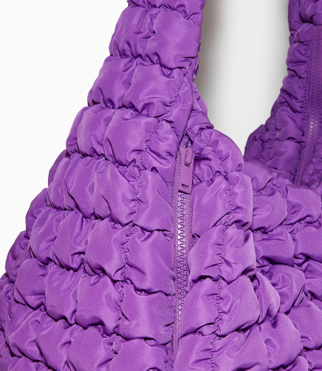 COS Quilted Oversized Shoulder Bag Purple
