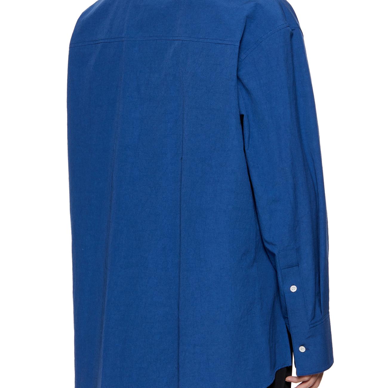 Blue hemp layered shirt