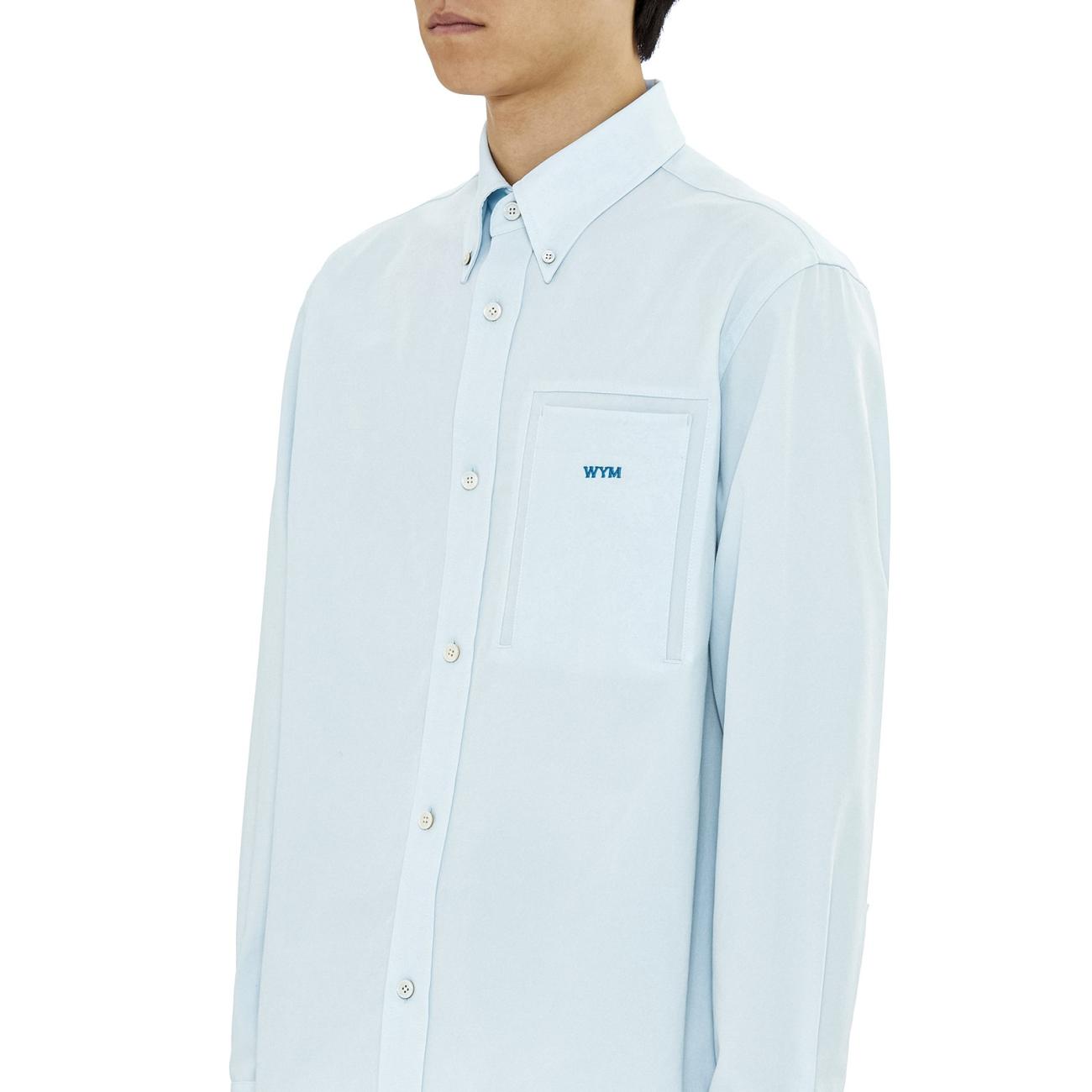 blue oxford button down shirt