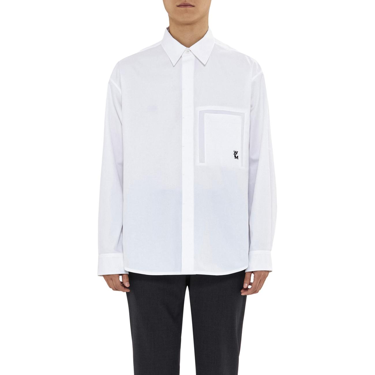 white embroidered detail shirt