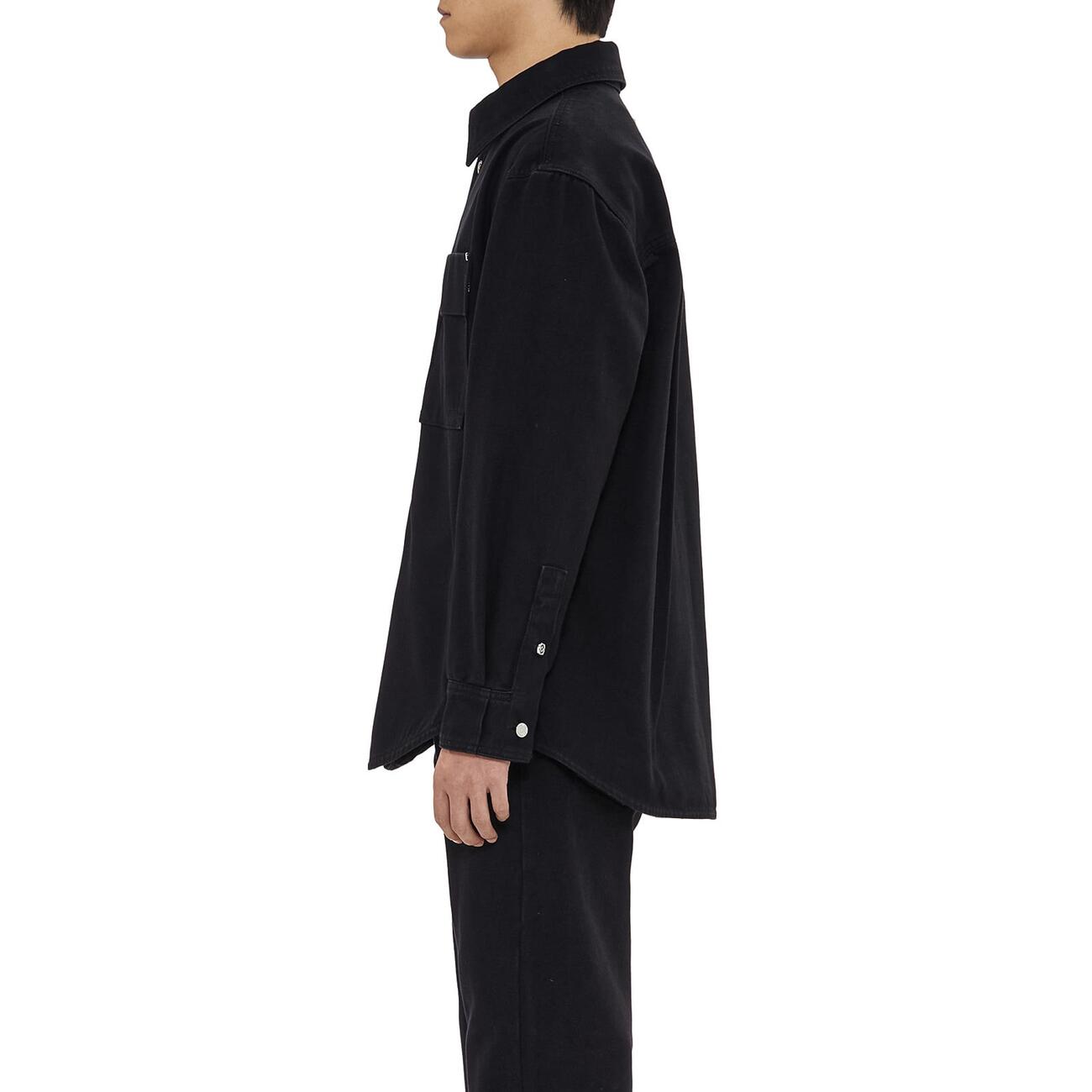 Black Denim Backlogo Shirt