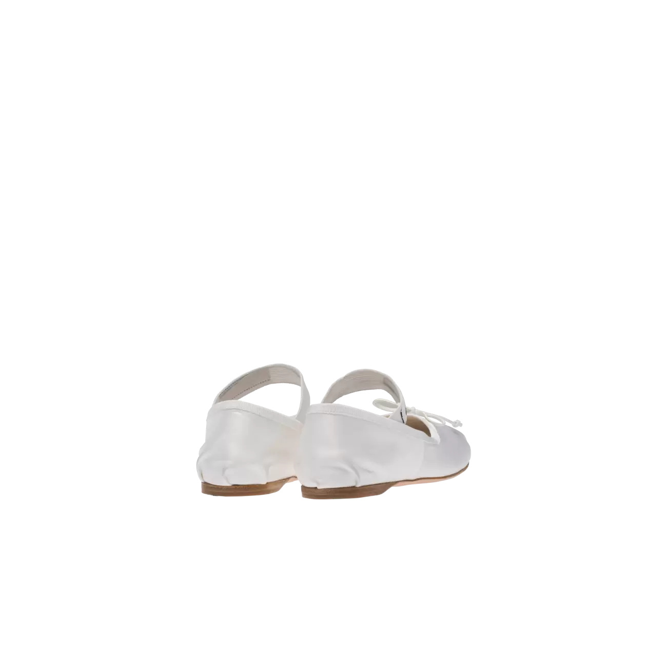 Satin ballerinas White