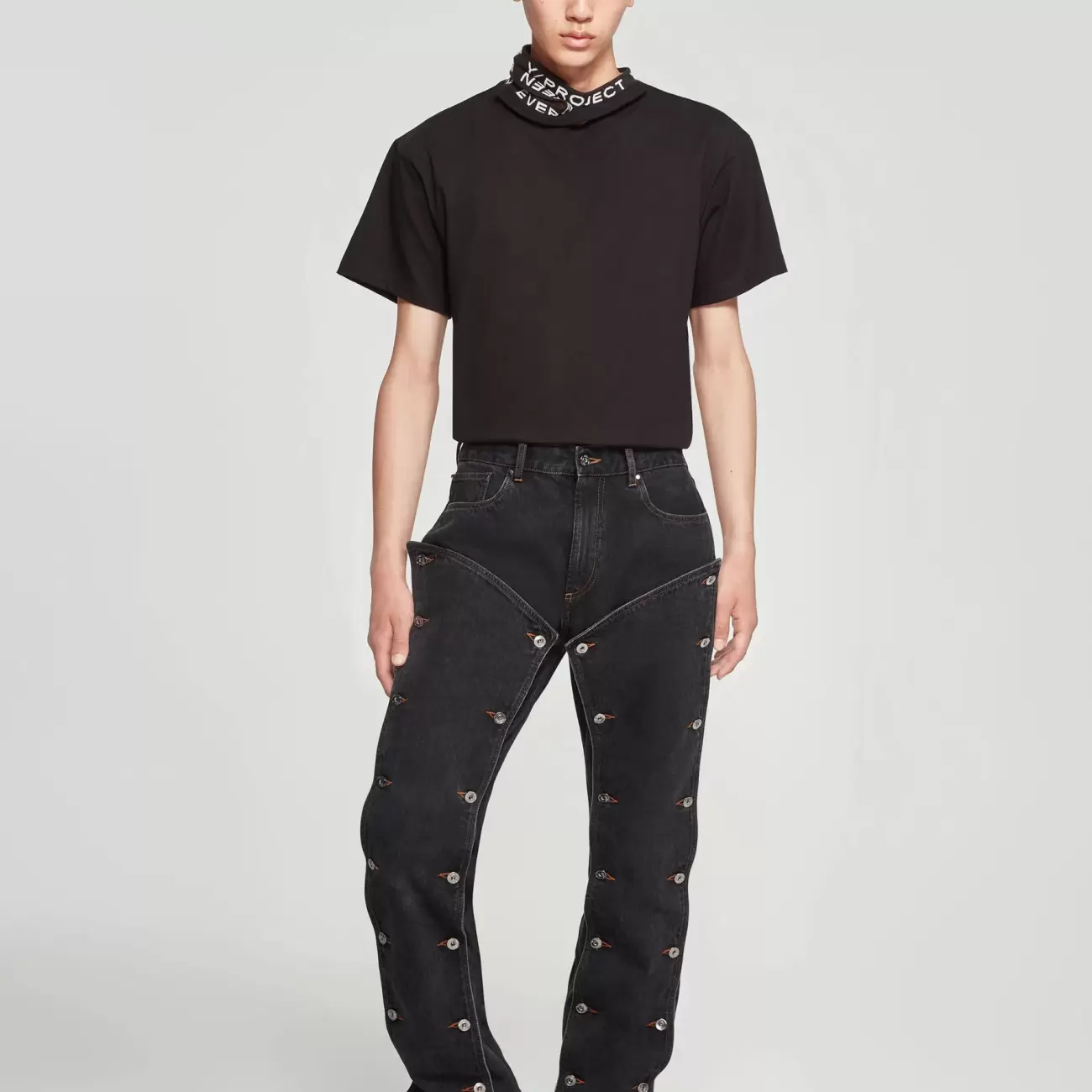 Classic Button Panel Jeans 