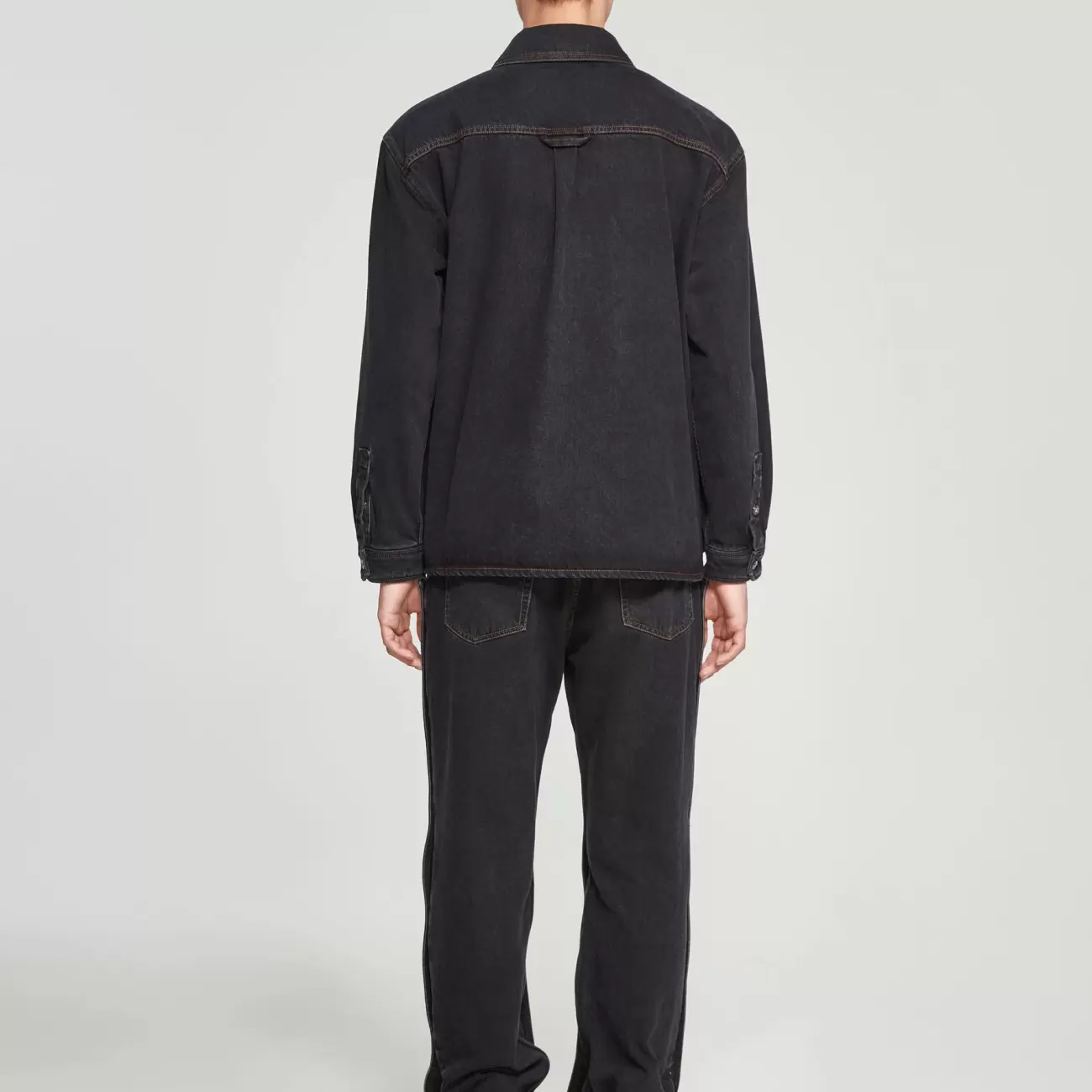 Classic Button Panel Denim Shirt 