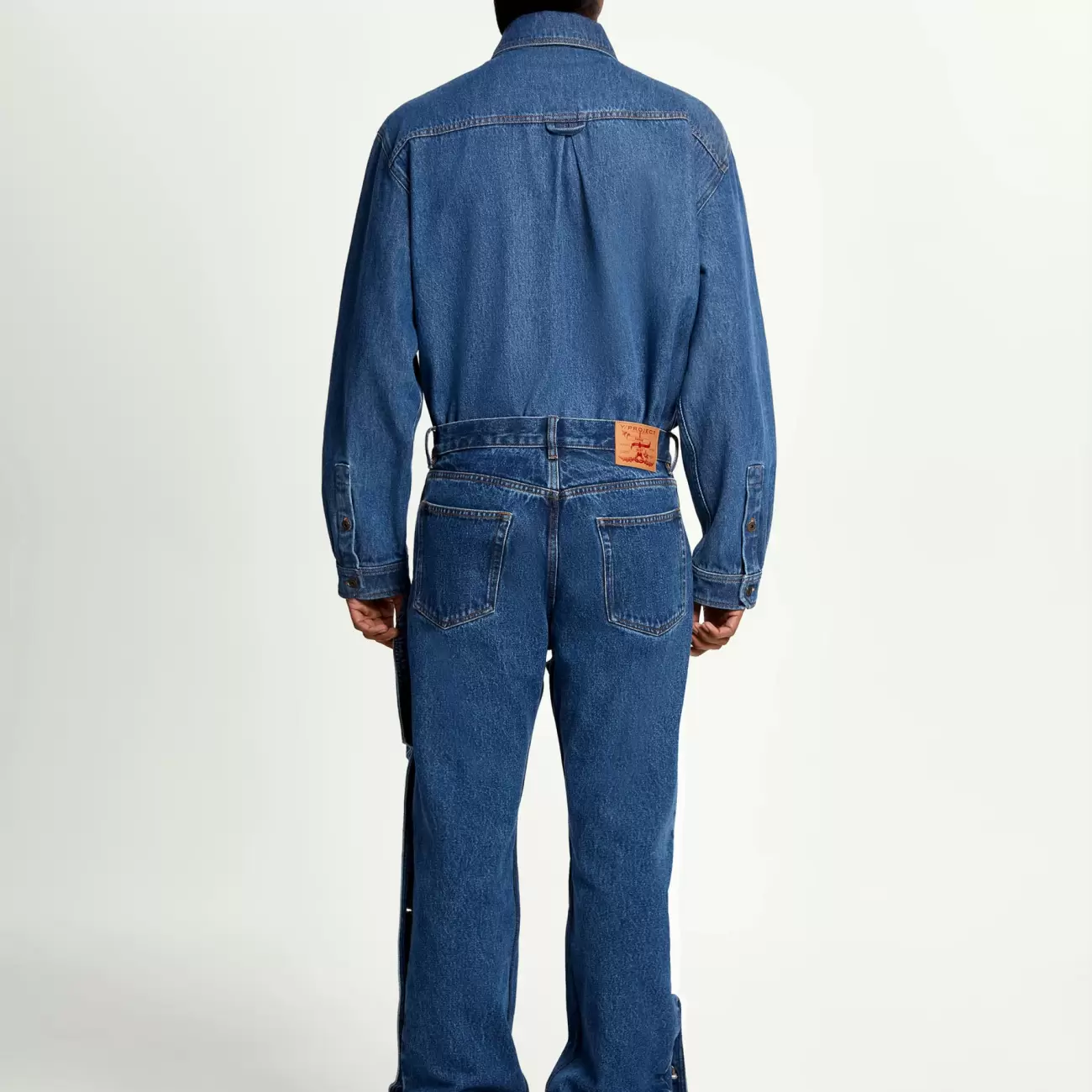 Classic Button Panel Jeans Navy