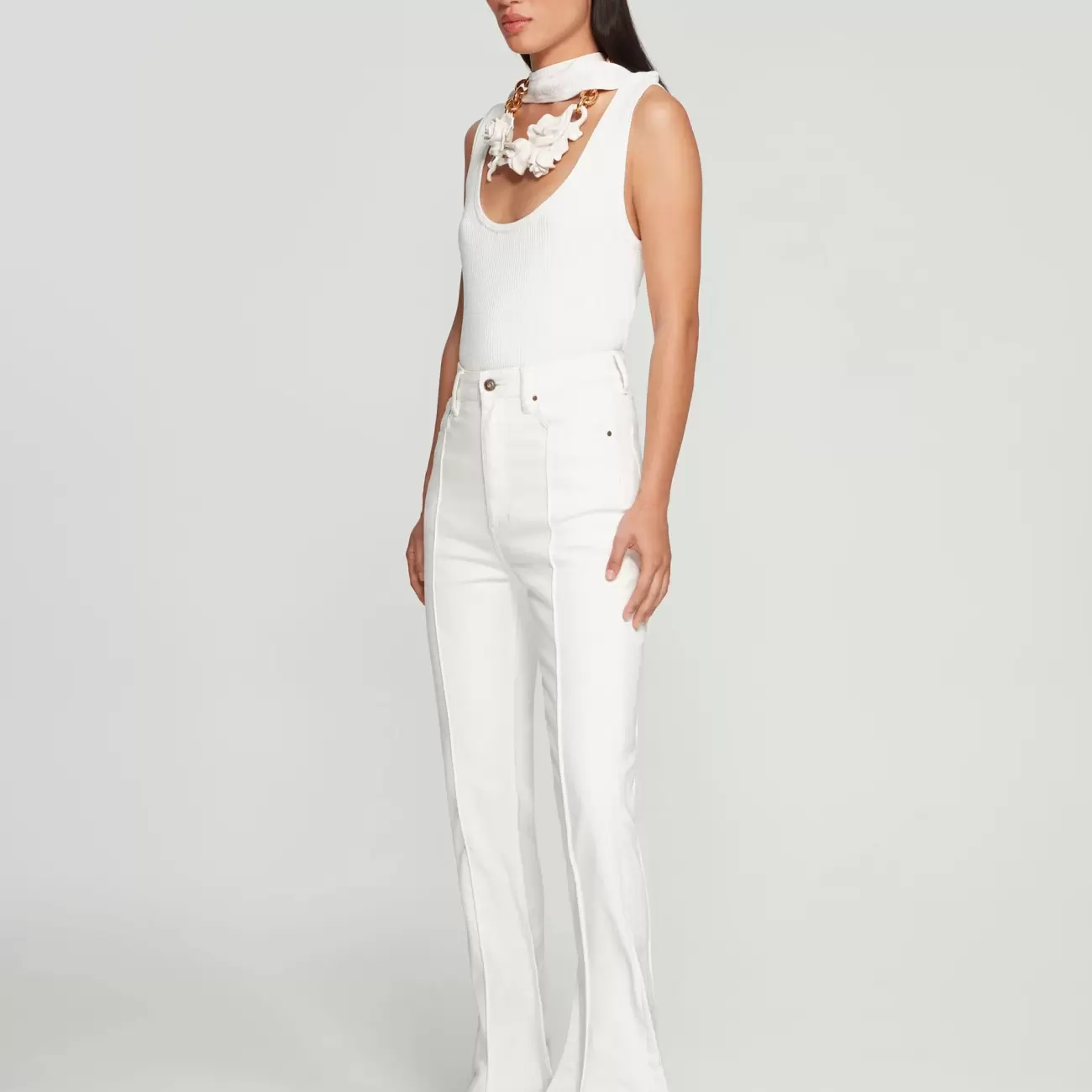  Classic Trumpet Jeans White