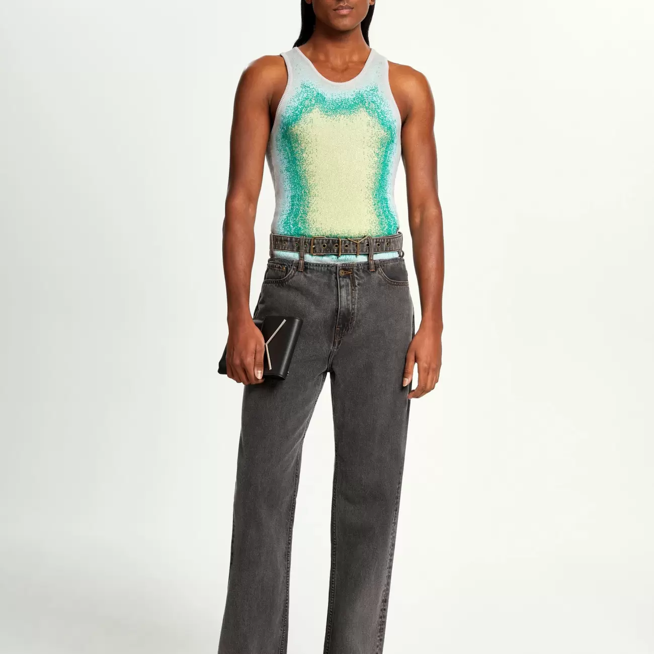 Y Belt Jeans Grey Male