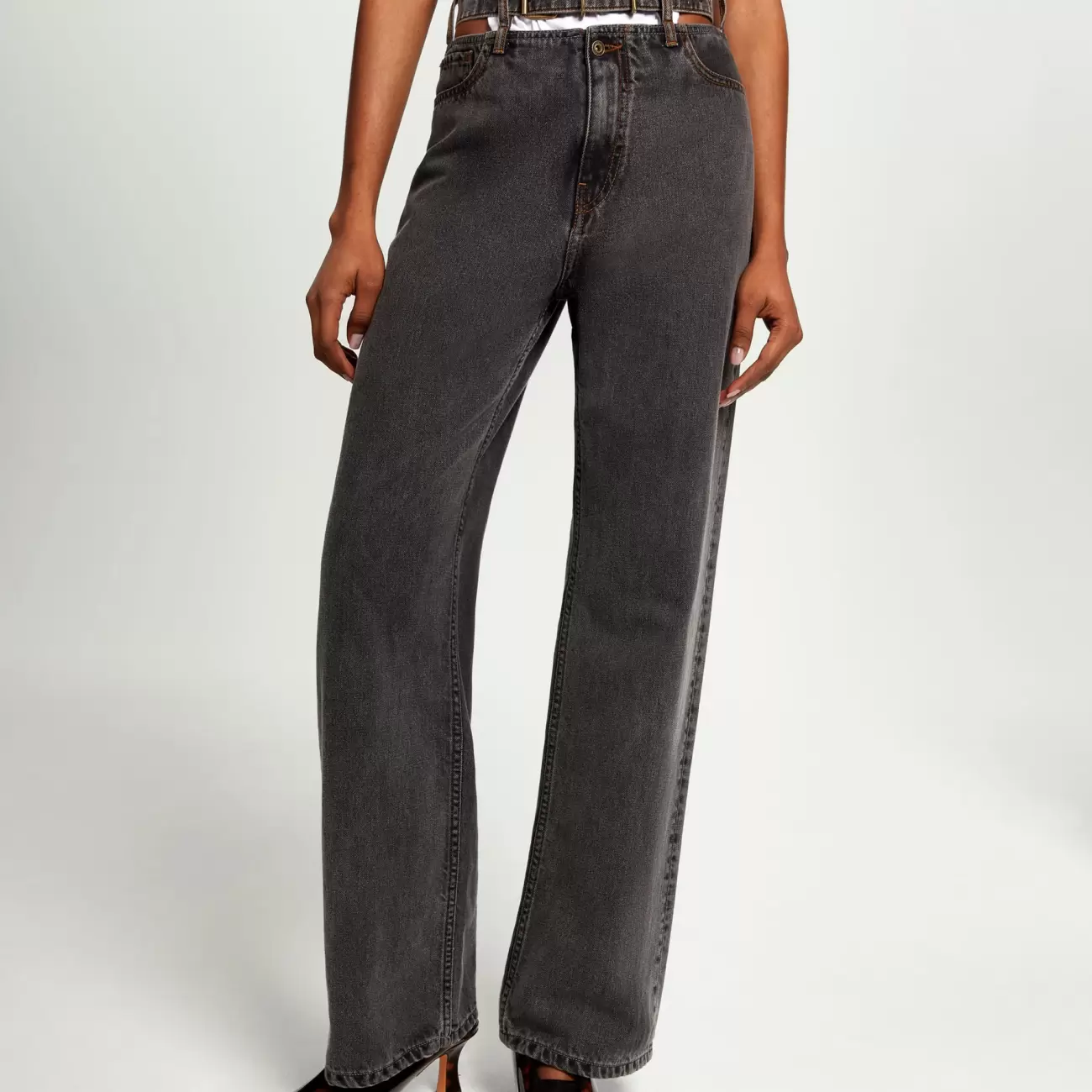 Y Belt Jeans Grey Female