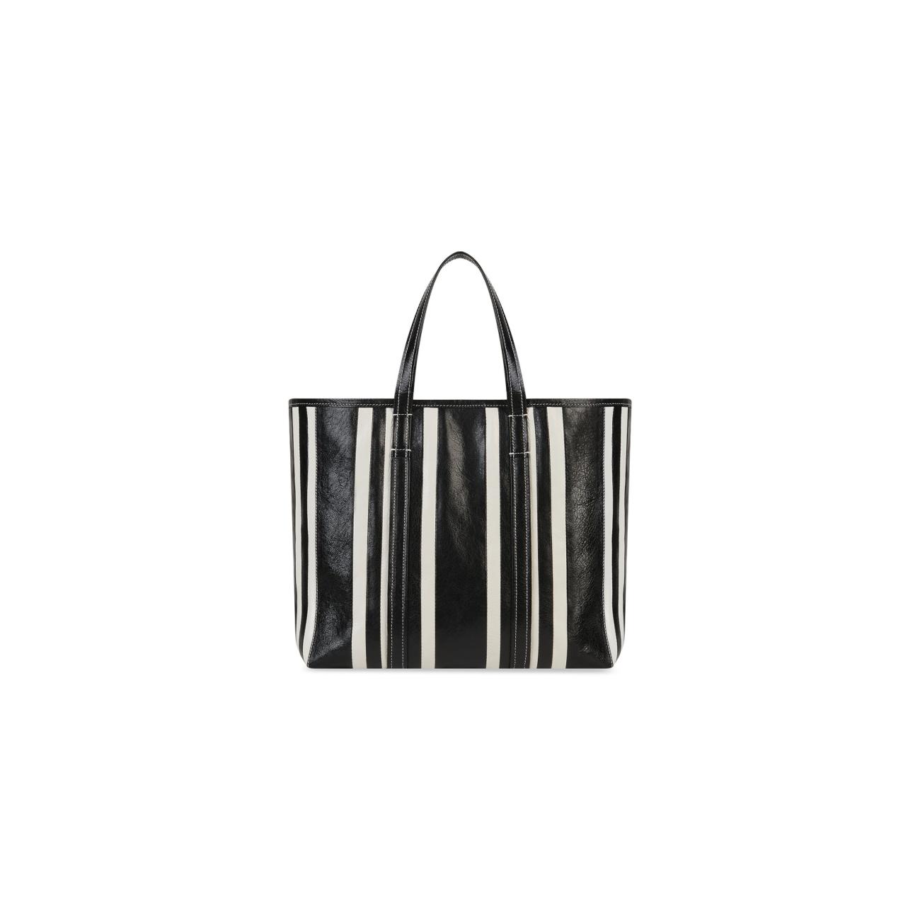  Barbes Medium East-West Shopper Bag in black and white