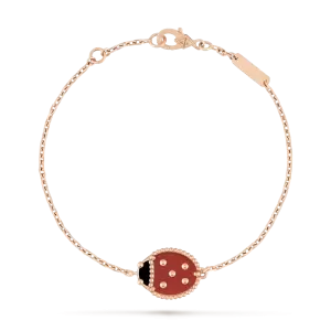 Lucky spring bracelet, ladybug with folded wings