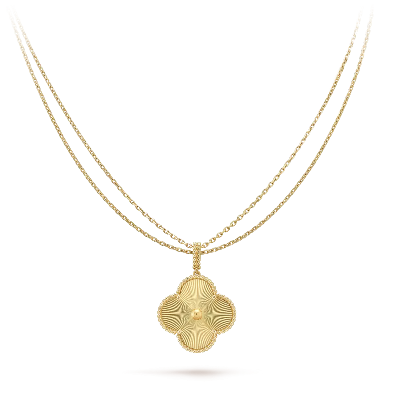 Magic Alhambra long necklace guilloché 