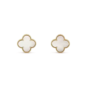 Magic Alhambra earrings gold, mother-of-pearl